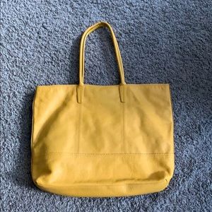 Mustard yellow tote bag